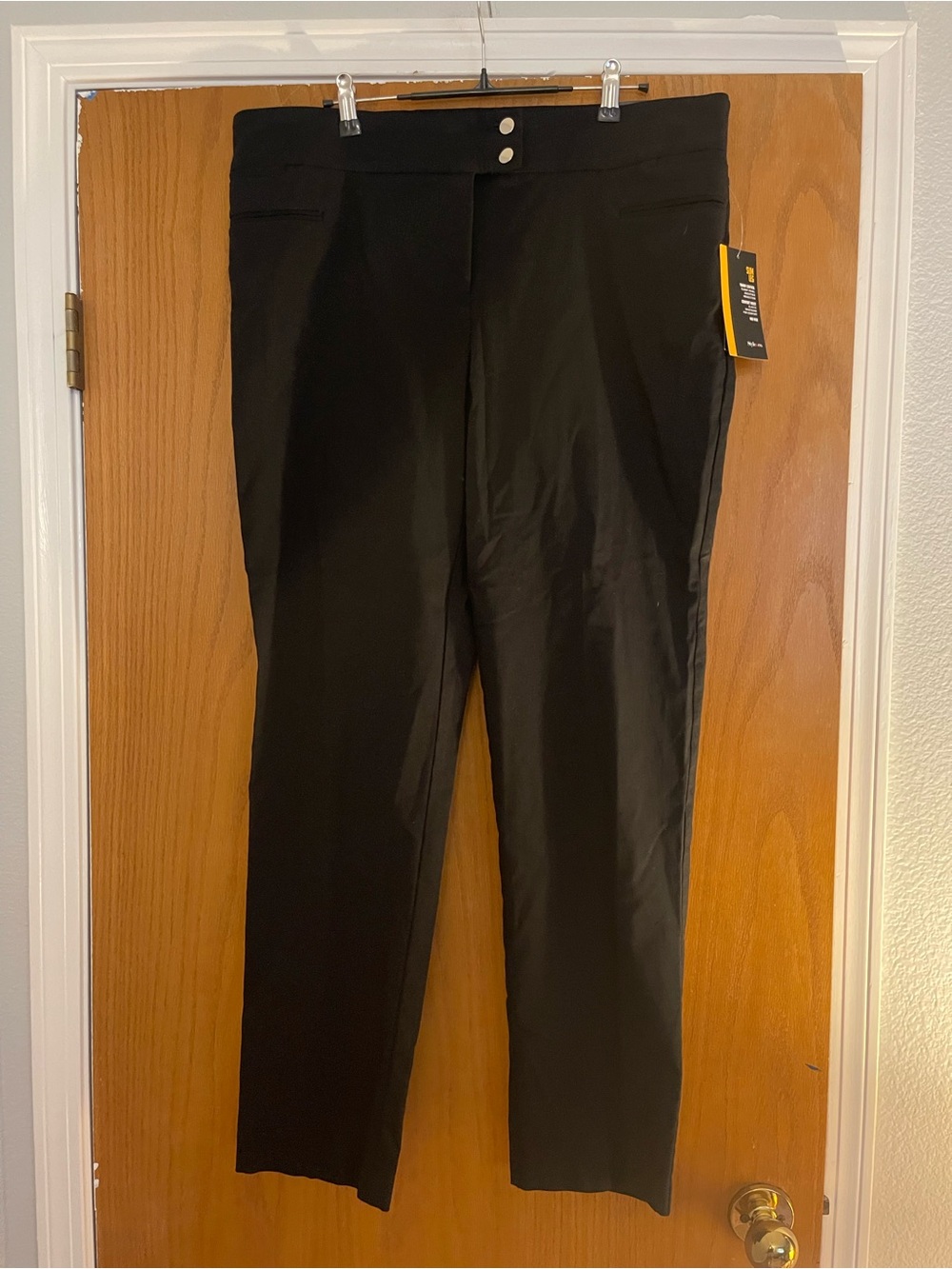 Style & Co. Black Slim Straight Women's Trousers